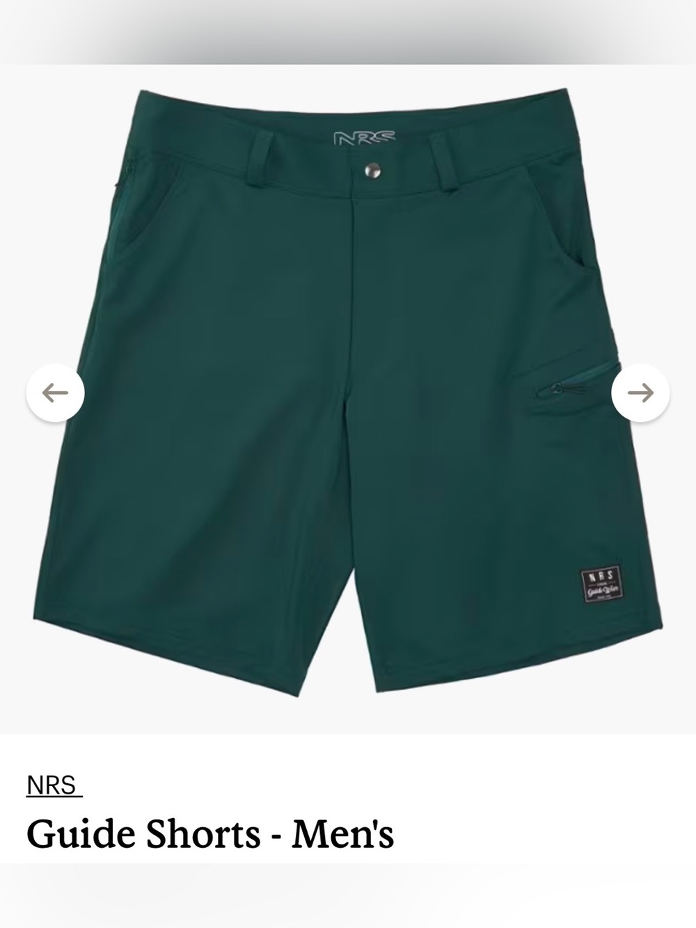 NRS Men's Guide Hybrid Shorts — Deep Teal Sea Moss NWOT never worn